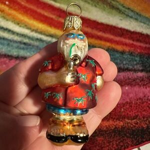 Christopher Radko "Beach Comber" Little Gem Santa ornament.